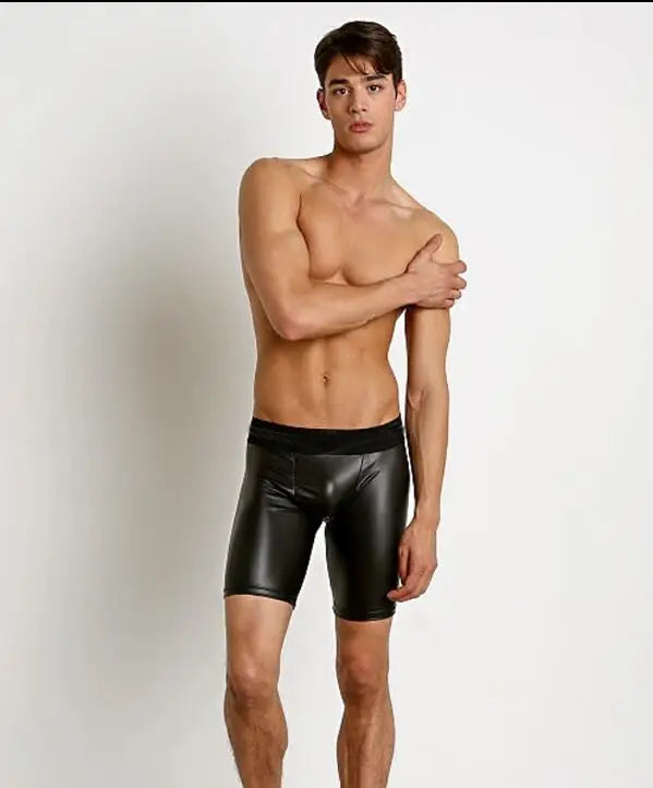 New Style Sexy Leather Pants BOYTHOR Men's Home Trousers High Elastic Breathable Private Customized